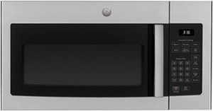 GE - 1.6 Cu. Ft. Over-the-Range Microwave - Stainless steel - Front_Zoom