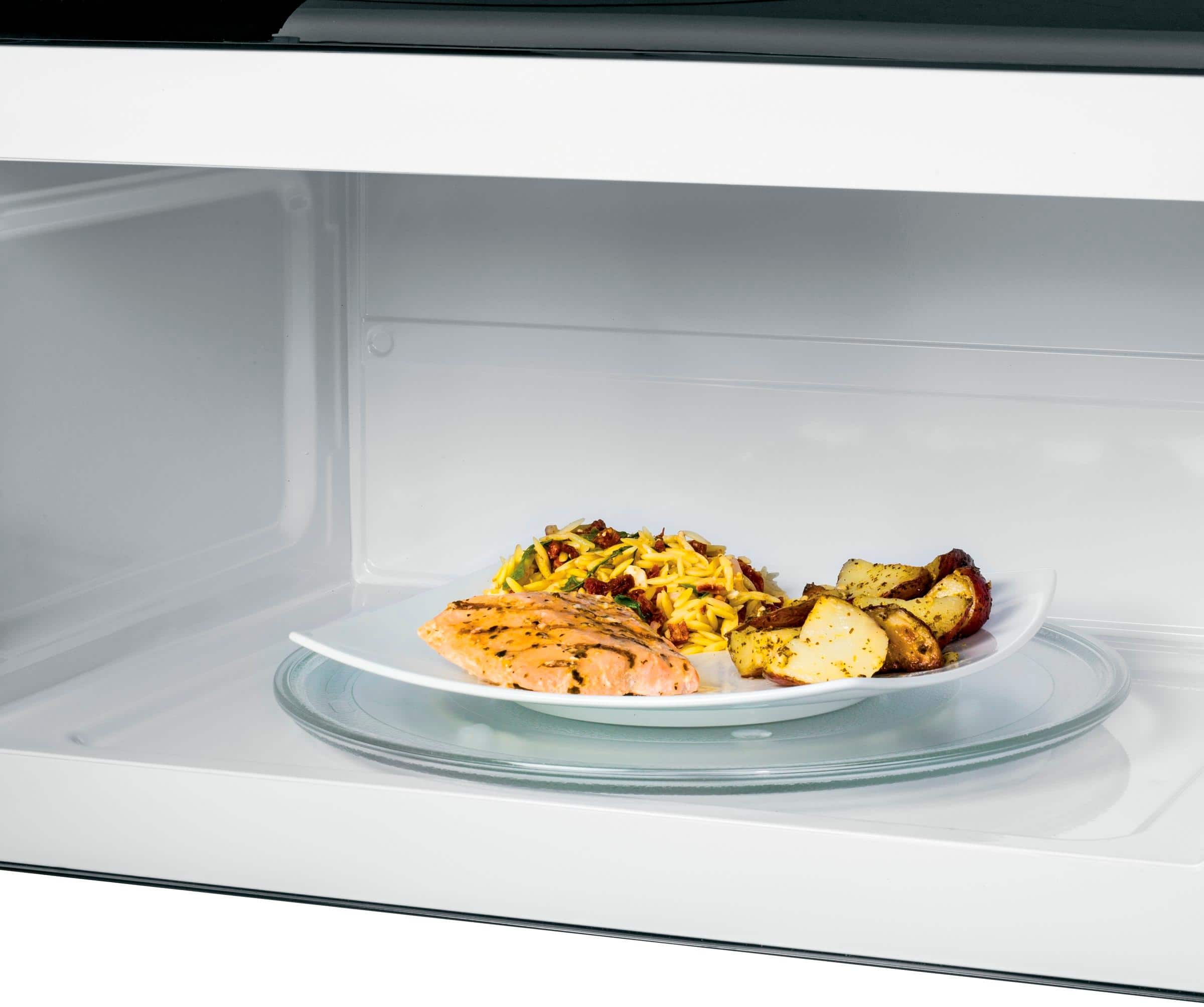 Alt View 18. GE - 1.6 Cu. Ft. Over-the-Range Microwave - Stainless Steel.