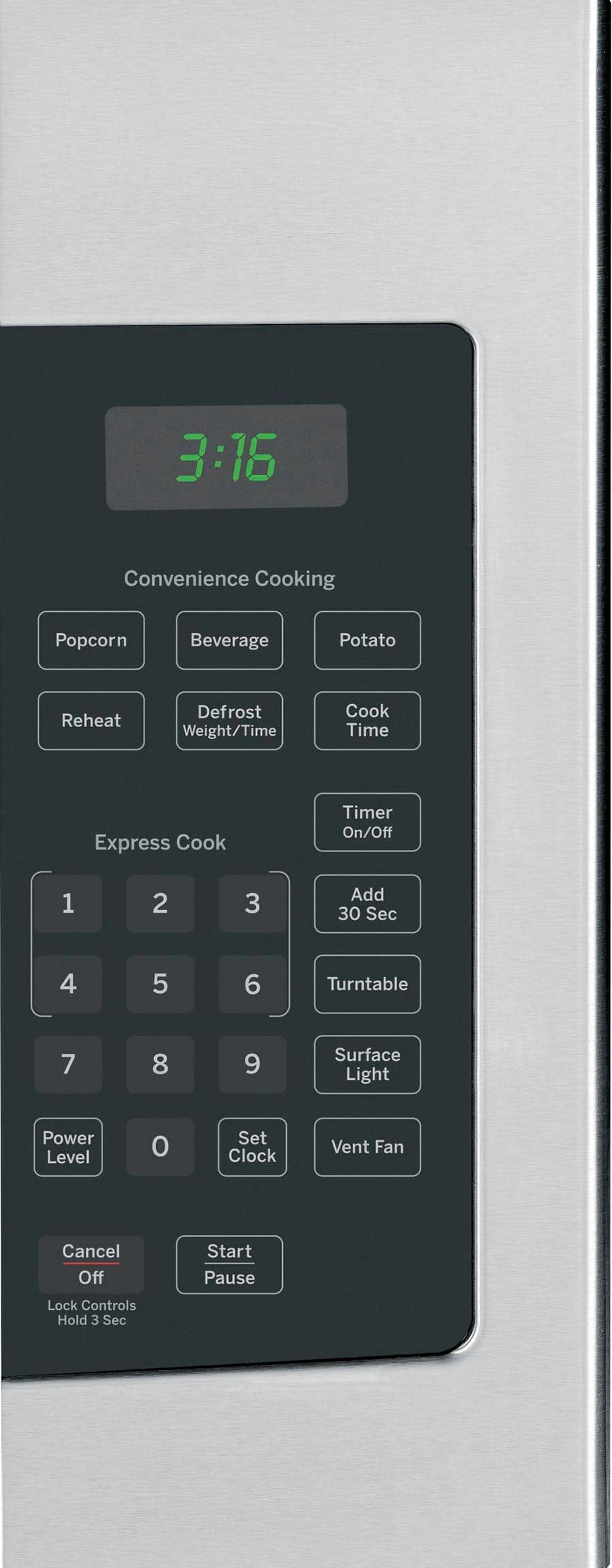 Alt View 1. GE - 1.6 Cu. Ft. Over-the-Range Microwave - Stainless Steel.