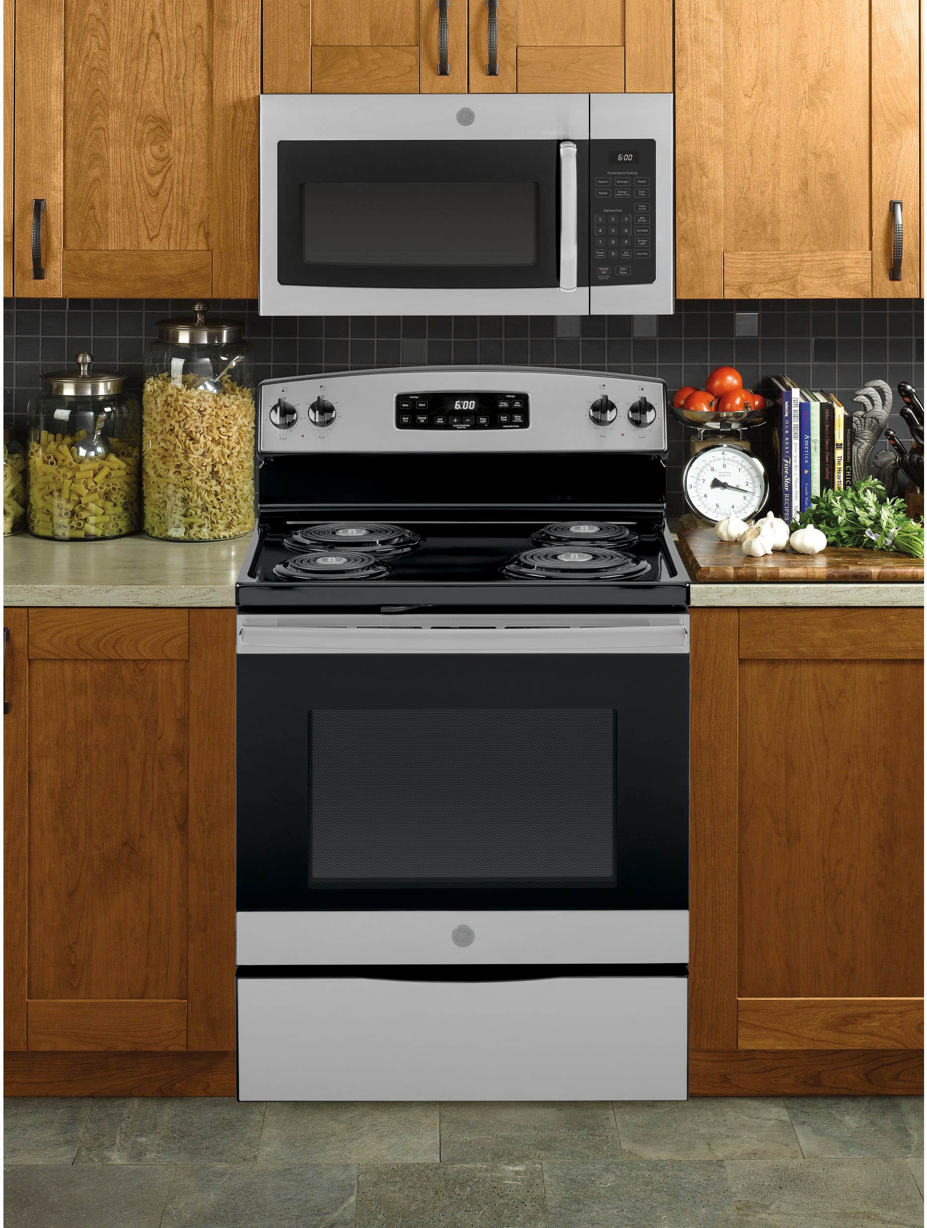 Alt View 22. GE - 1.6 Cu. Ft. Over-the-Range Microwave - Stainless Steel.