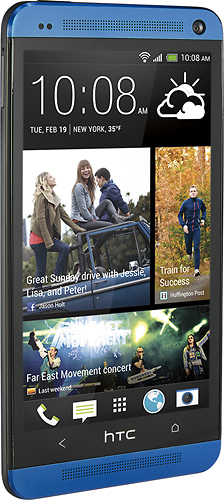 Best Buy: HTC One (M7) 4G 32GB Memory Phone Blue PN07120