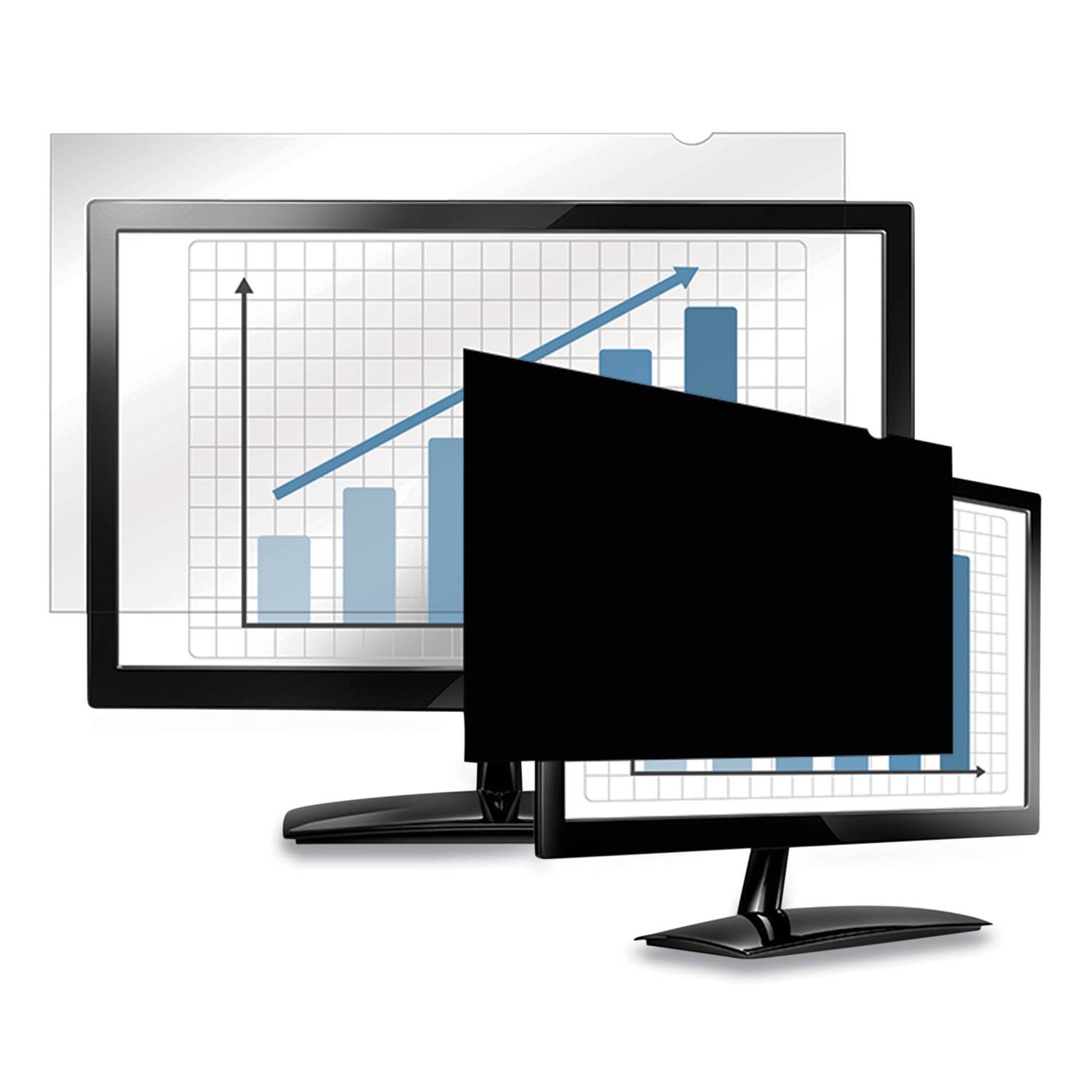 Alt View 2. Fellowes - 4811801 PrivaScreen 16:9 Aspect Ratio Blackout Privacy Filter for 24 in. Widescreen Flat Panel Monitor - Black.