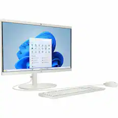 Front. HP - HP 22-DG00 21.45" FHD All-in-One PC, Intel N200 8GB, 128GB, Windows 11 Home - White.