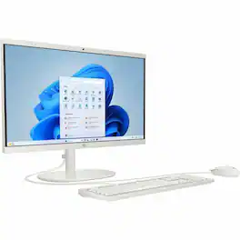 HP - Refurbished Excellent - 22-DG00 21.45" FHD All-in-One PC, Intel N200 8GB, 128GB, Windows 11 Home - White