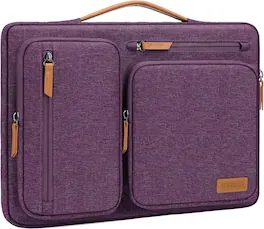 mosiso - 360 Protective Laptop Handbag Sleeve 13-13.3 inch for MacBook Air/Pro 13 / Pro 14 HP Dell Acer ASUS - Argyle Purple