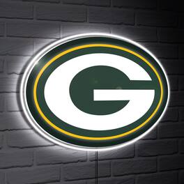 Evergreen Enterprises - Green Bay Packers LED Team Logo Shaped Lighted Wall Sign - Multicolor