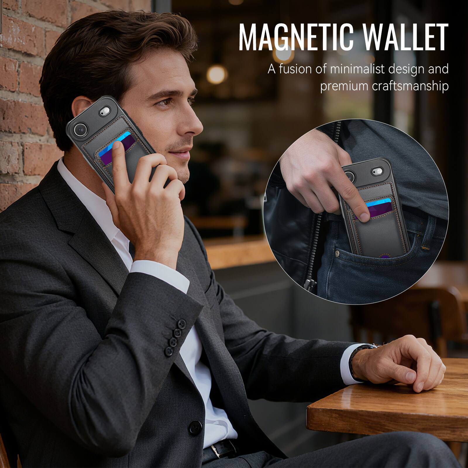 MAGNETIC WALLET  
A fusion of minimalist design and premium craftsmanship