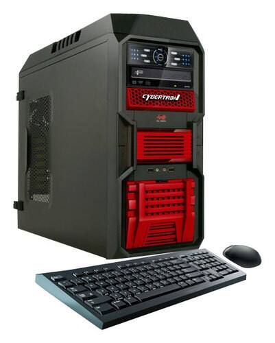Front. CybertronPC - Kombat X Desktop - AMD FX-Series - 16GB Memory - 1TB Hard Drive - Red.