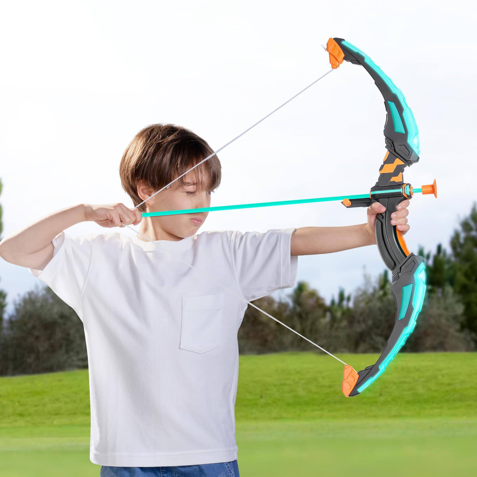 Joyfy - Kids LED Bow and Arrow Toy Set with Suction Cup Arrows, Target, Case for Outdoor Play Gift Ages 6-12 price history on PriceWatchPro