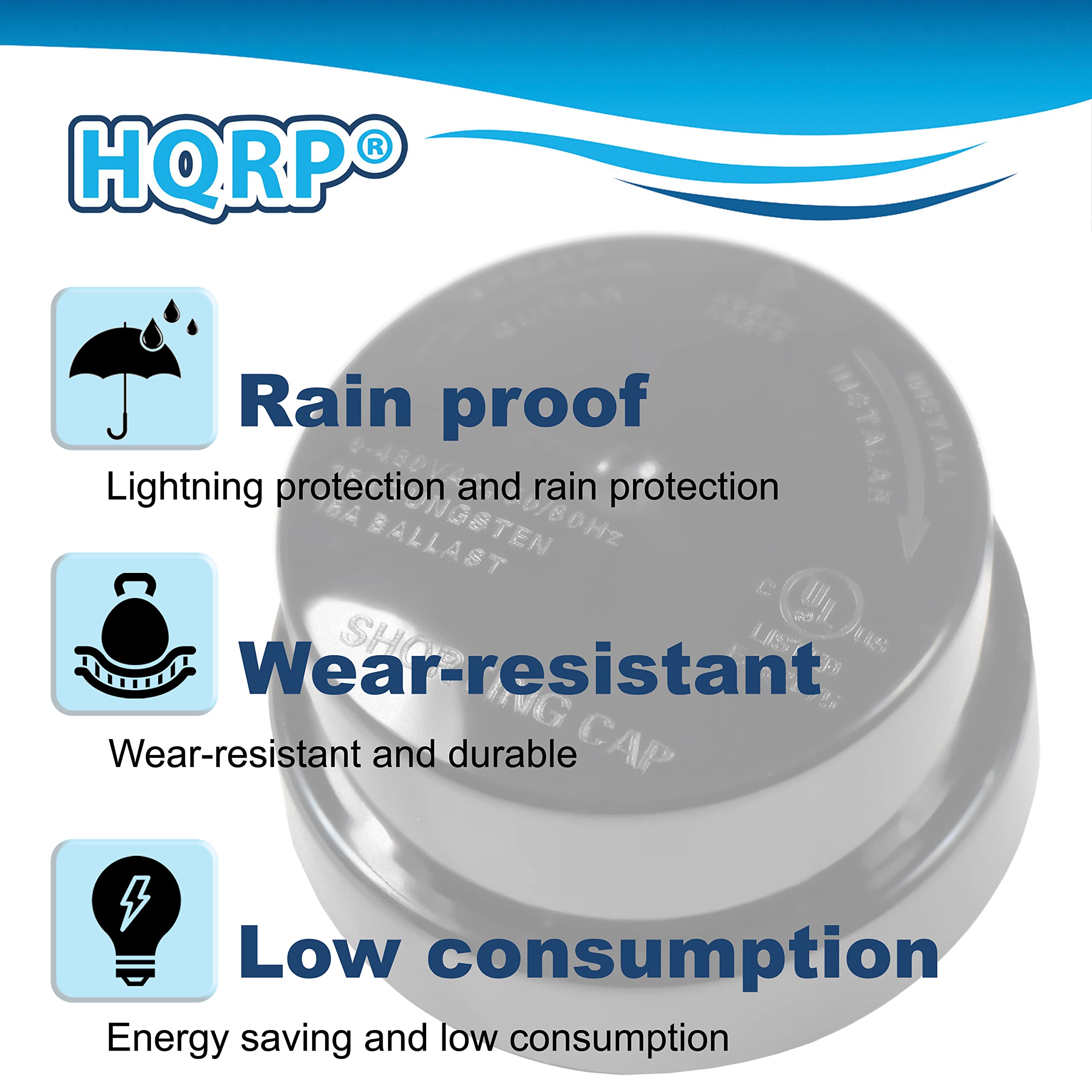 HQRPO

- Rain proof
  - Lightning protection and rain protection

- Wear-resistant
  - Wear-resistant and durable

- Low consumption
  - Energy saving and low consumption