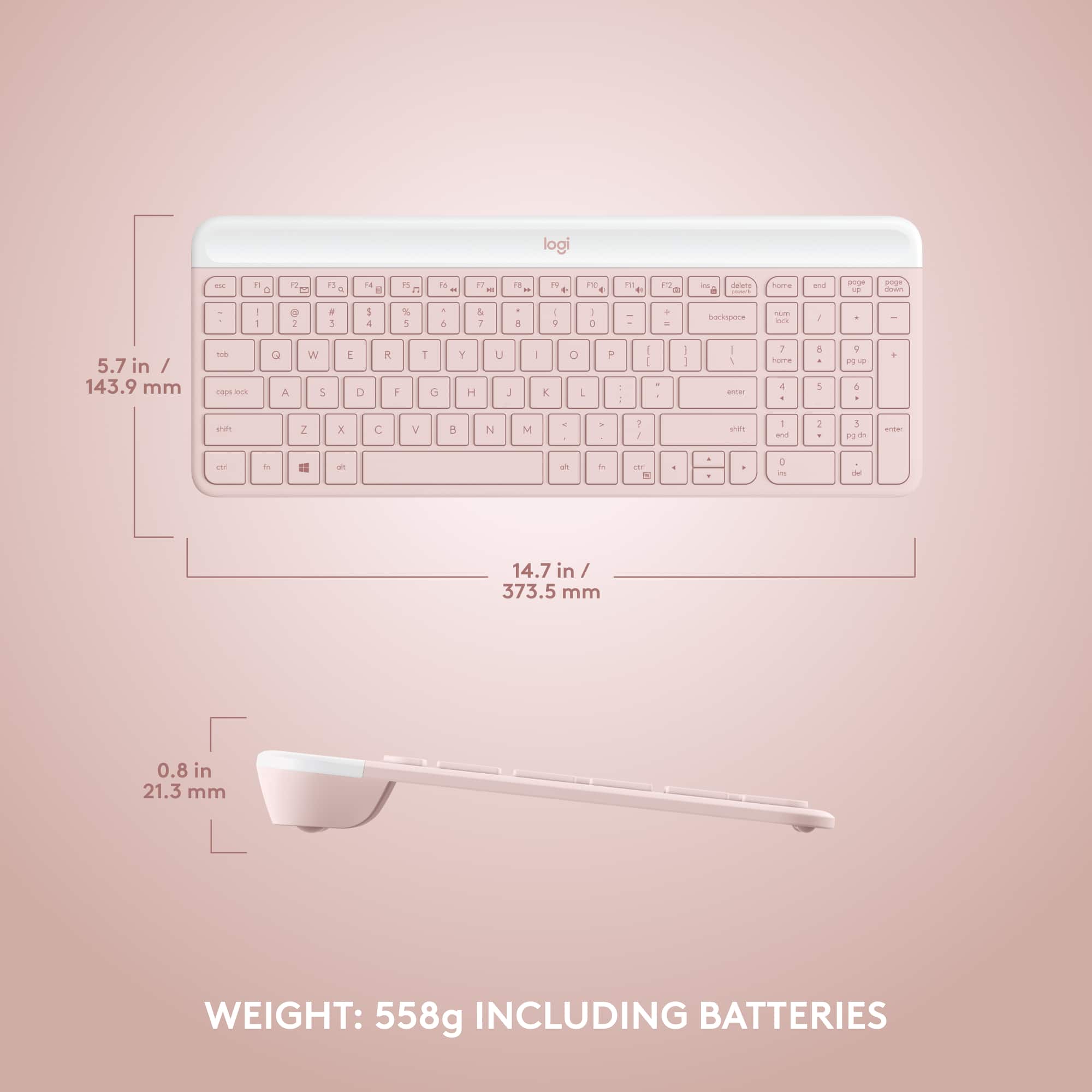 Logi - P O 2 E P5 d 24 e P A d - 1 - 1 - 2 FN a P 20 - - I - P - ao - - 1 a 1 1 4 % 1 4 & 1 a - V - C + oae P - 5.7 in / 143.9 mm - cop Ss a A W S E D A + 1 G T H U I - K O L P - I I I I - - - - 1 A 1 + - - A ouh 2 x C V e N M - - 1 1 auh and 1 1 - - - - - T - C - - 14.7 in / 373.5 mm 0.8 in 21.3 mm WEIGHT: 558g INCLUDING BATTERIES