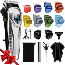 RTMB - Gifts for Men, 5H Cordless Clippers and Trimmers Set with Scissors - 1-steel