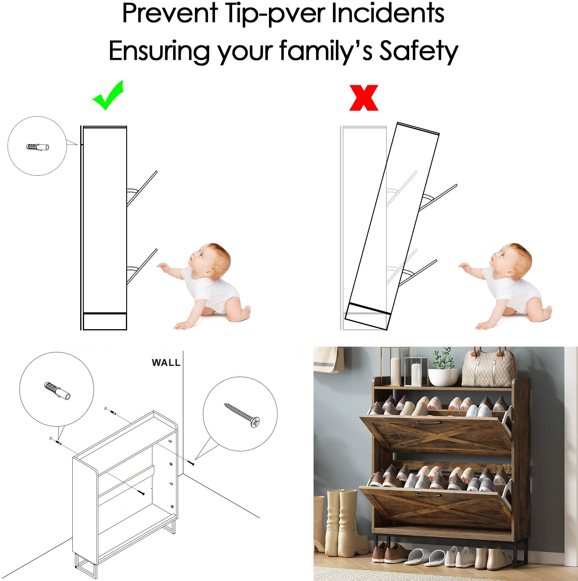 Prevent Tip-over Incidents  
Ensuring your family's Safety

WALL