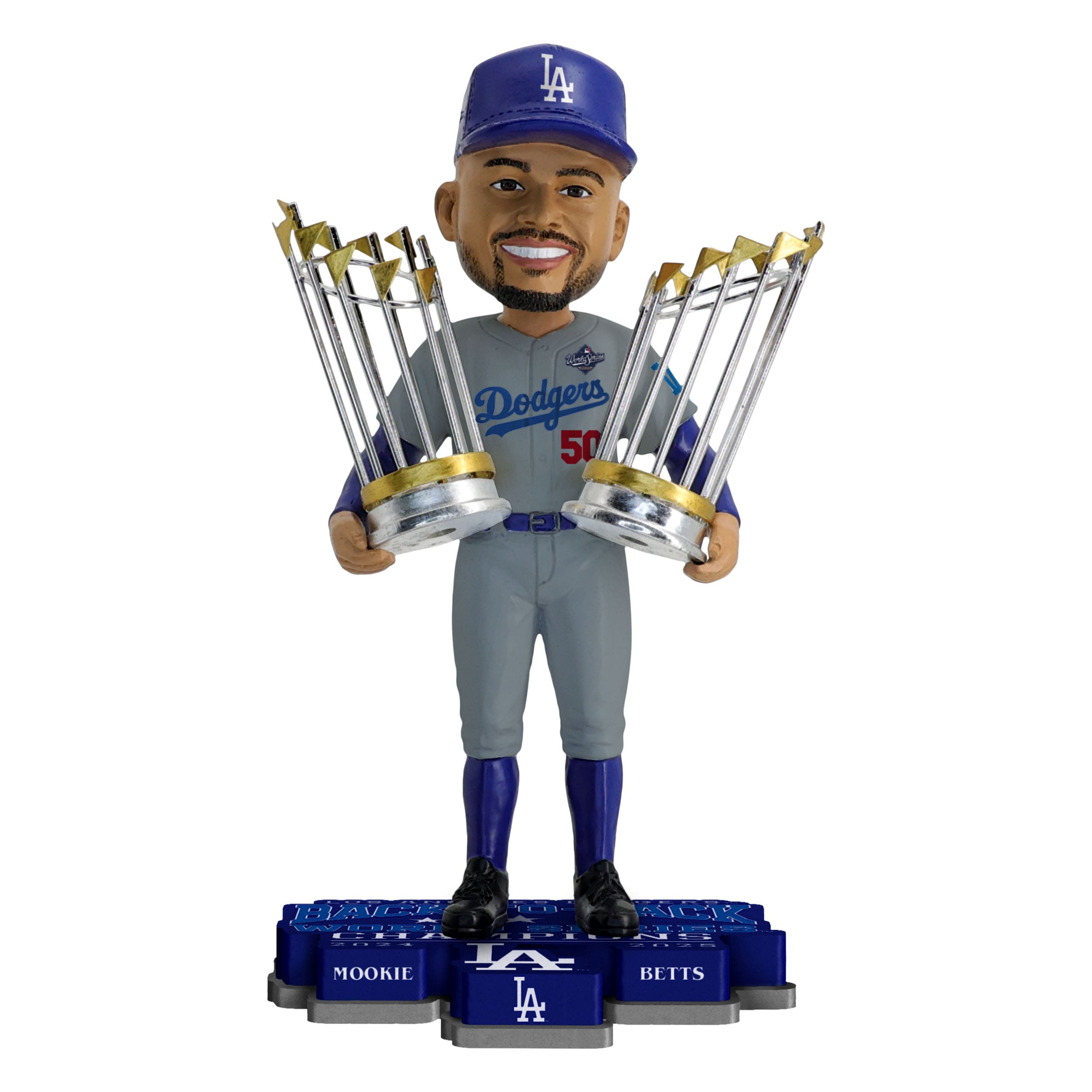 Mookie Betts Los Angeles Dodgers Back-to-Back World Series Champions 8" Bobblehead