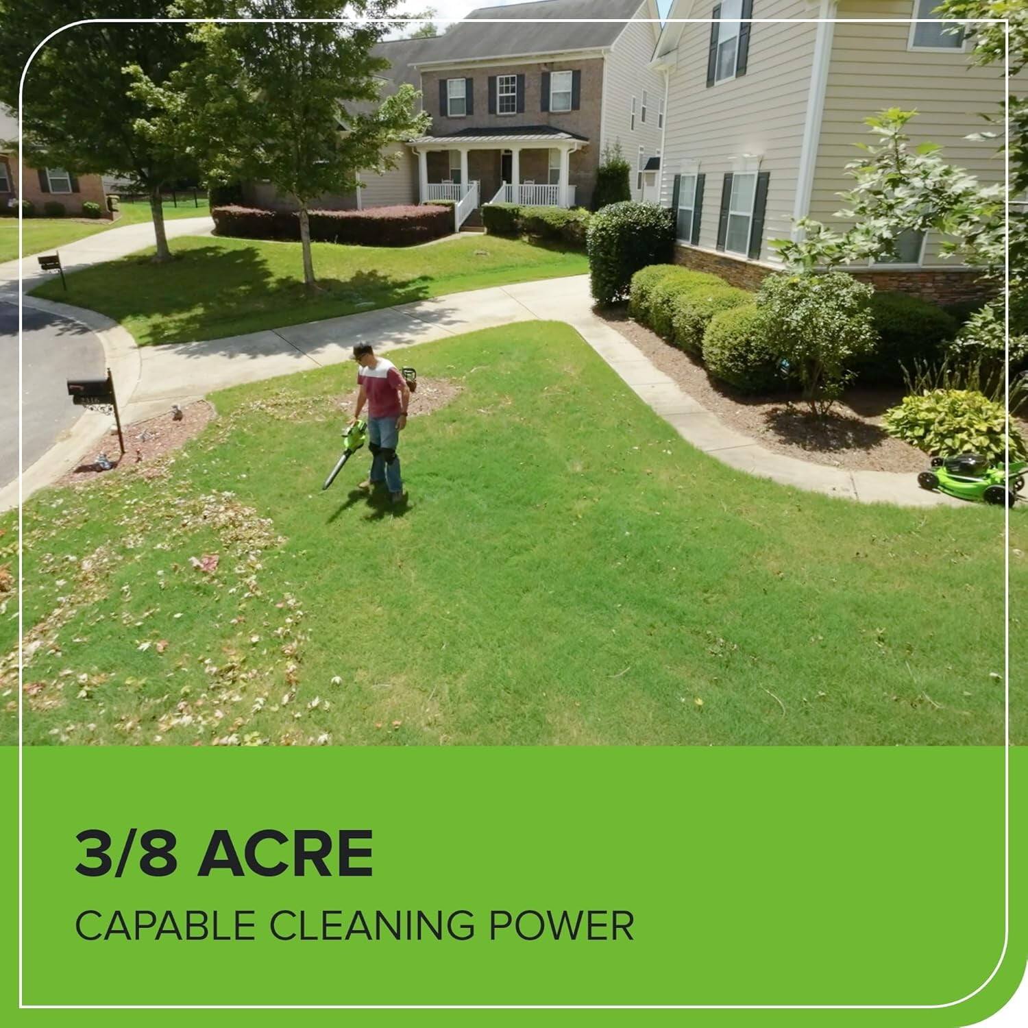 3/8 ACRE  
CAPABLE CLEANING POWER