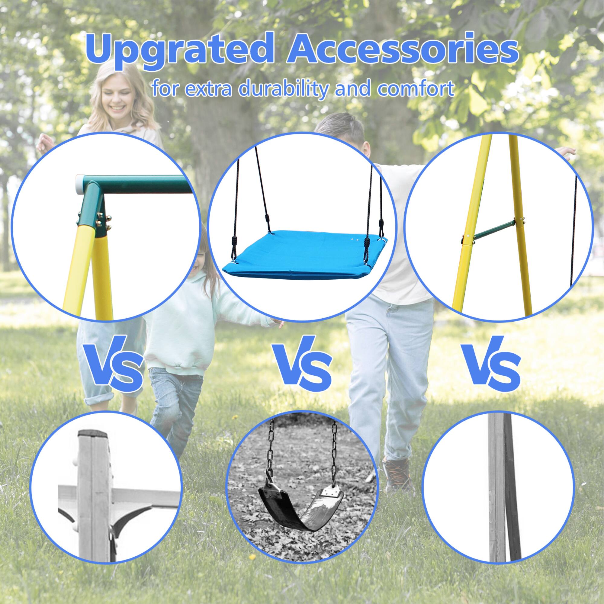Upgraded Accessories for extra durability and comfort

Vs

Vs

Vs