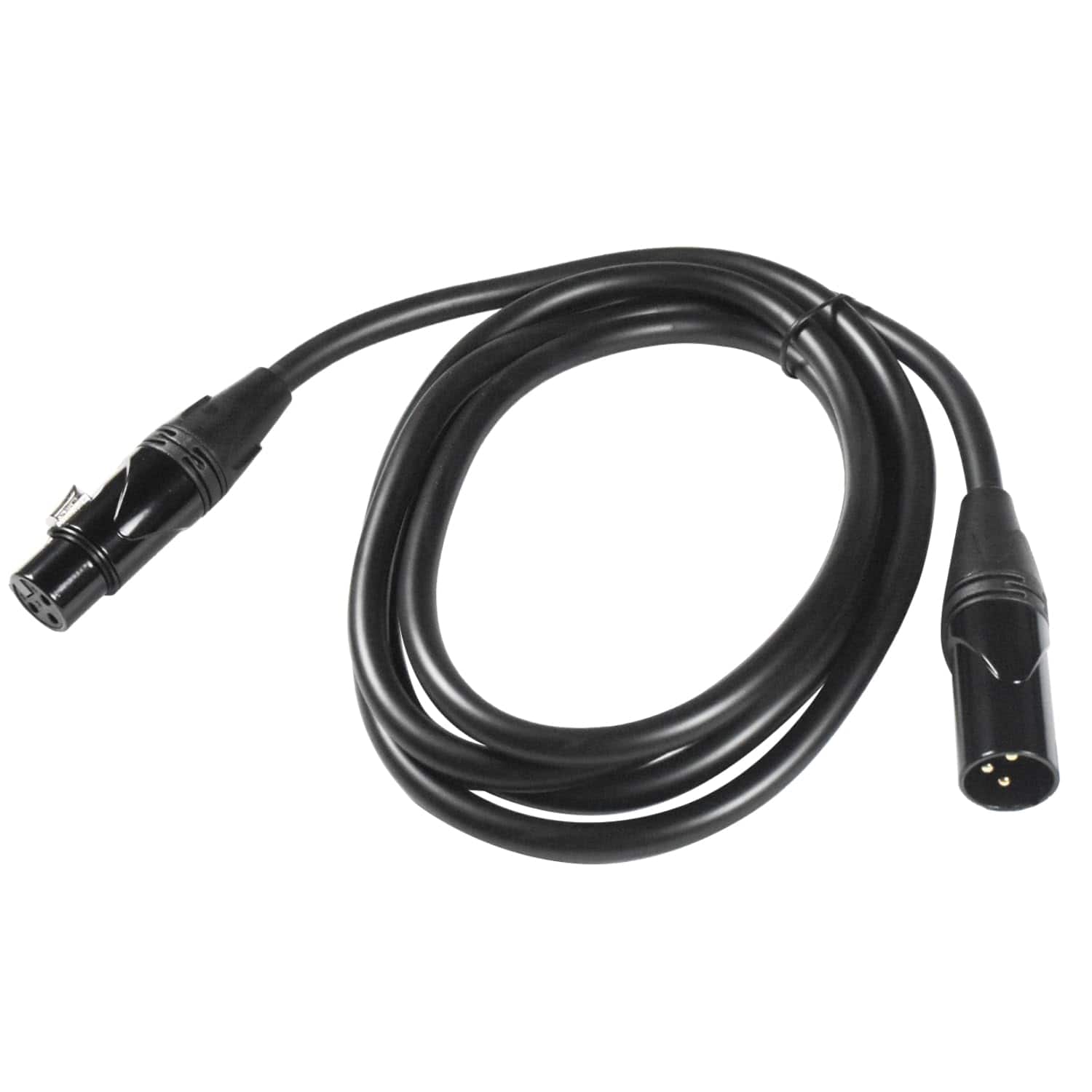 HQRP - 6 ft XLR microphone cable - 3-pin male to female balanced cord compatible with PA system, speaker, mixer - Black
