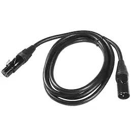 HQRP - 6 ft XLR microphone cable - 3-pin male to female balanced cord compatible with PA system, speaker, mixer - Black