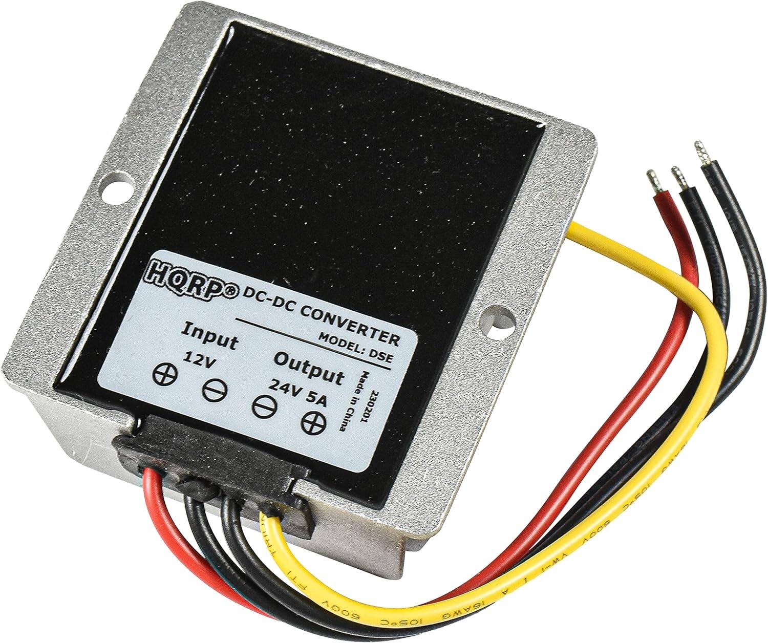 HQRP DC-DC CONVERTER  
MODEL: DSE  
Input: 12V  
Output: 24V 5A  
Made in China  
230201  
TRILIA FTI A 009  
IGAWS  
JoSoI 1 400S IMA