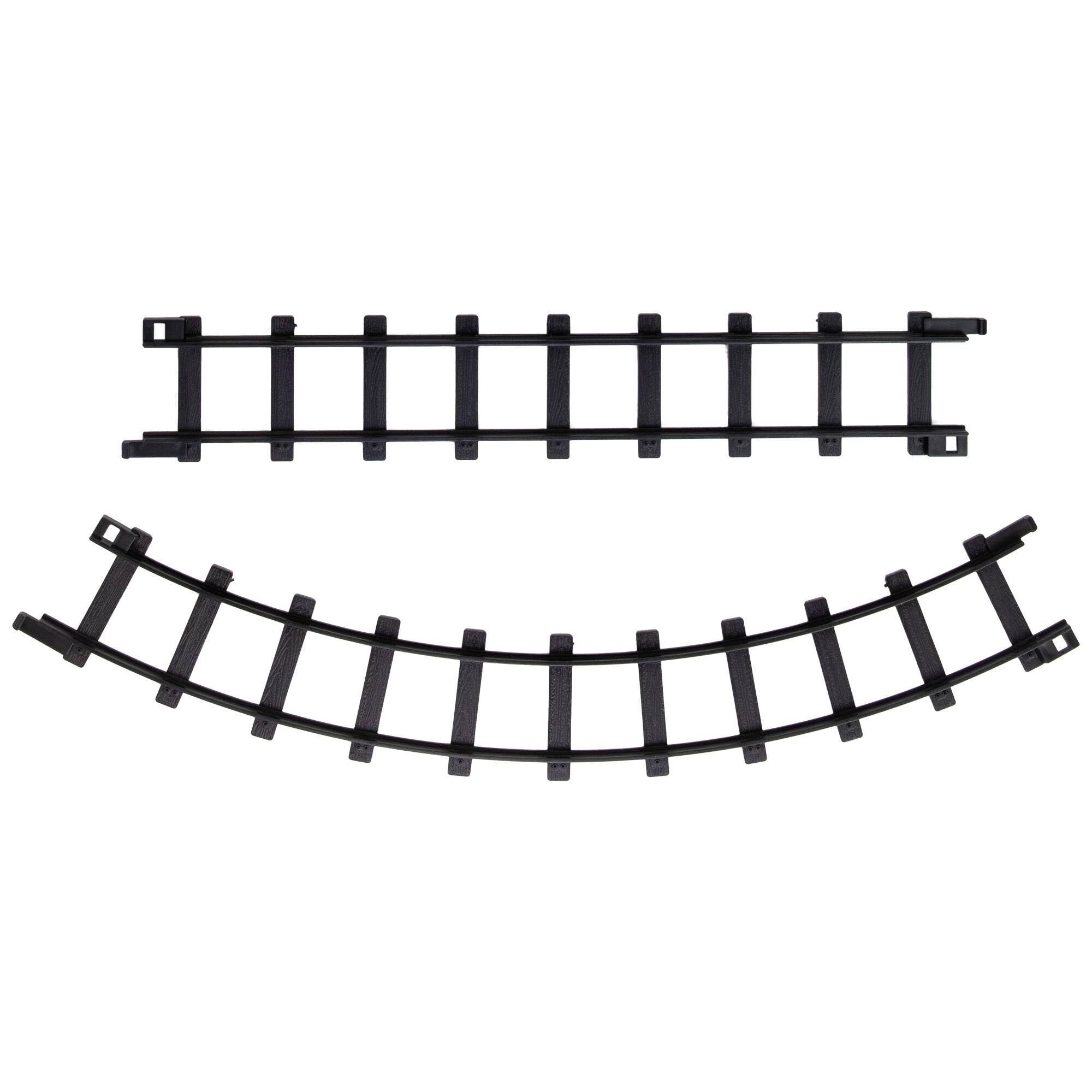 Northlight - Replacement Christmas Train Set Track Pieces - Pack of 12 - Black