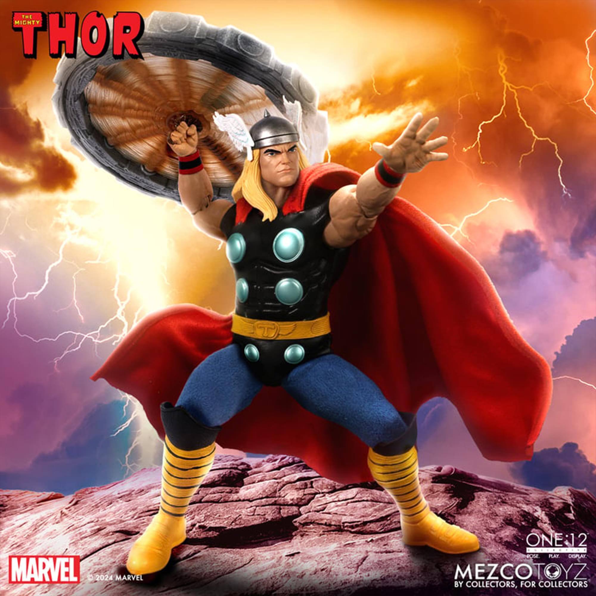 The Mighty Thor  
Marvel D 2024  
One:12  
12"  
FOM  
Plat Display  
MezcoToyz  
By Collectors, For Collectors
