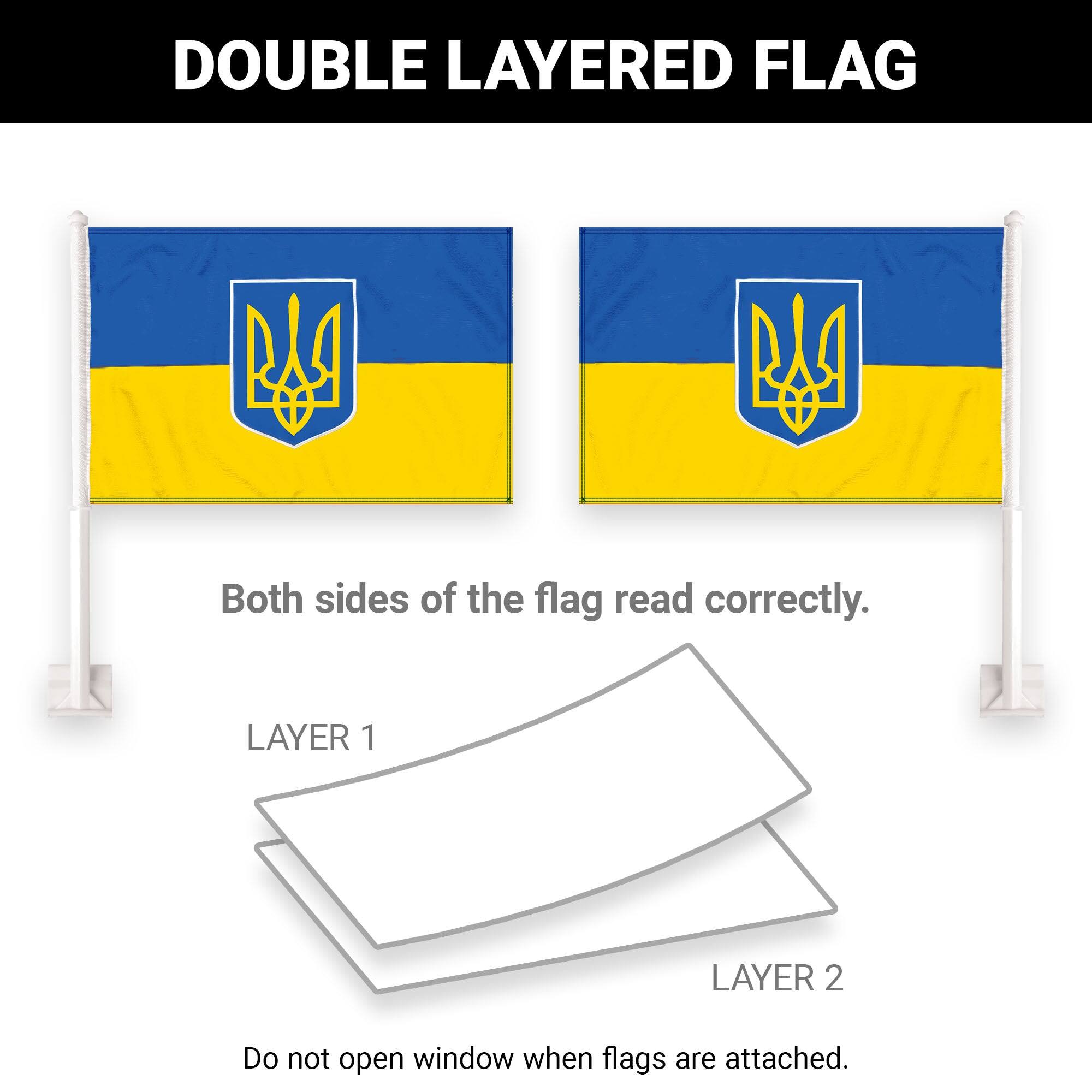 DOUBLE LAYERED FLAG

Both sides of the flag read correctly.

LAYER 1
LAYER 2

Do not open window when flags are attached.