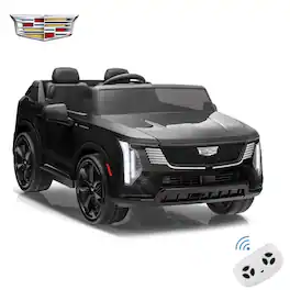 Wisairt - 24V Ride on Car Licensed Cadillac Escalade IQ 2 Seater with Remote Control Electric Truck for Kids - Black