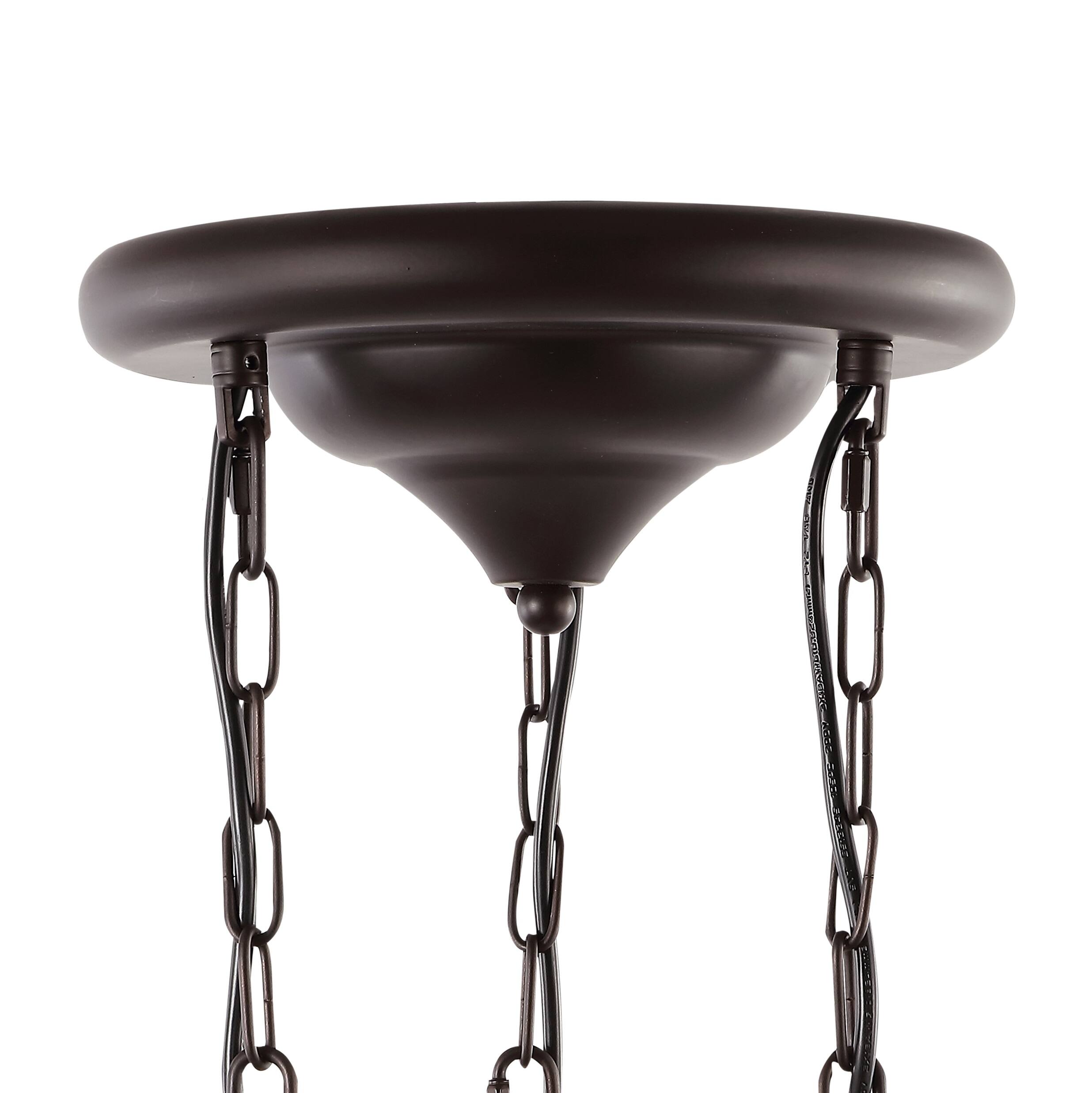 Alt View 4. Jonathan Y - Gaines 11" 3-Light Farmhouse Industrial Iron Mason Jar LED Semi Flush Mount, Oil Rubbed Bronze - Oil Rubbed Bronze.