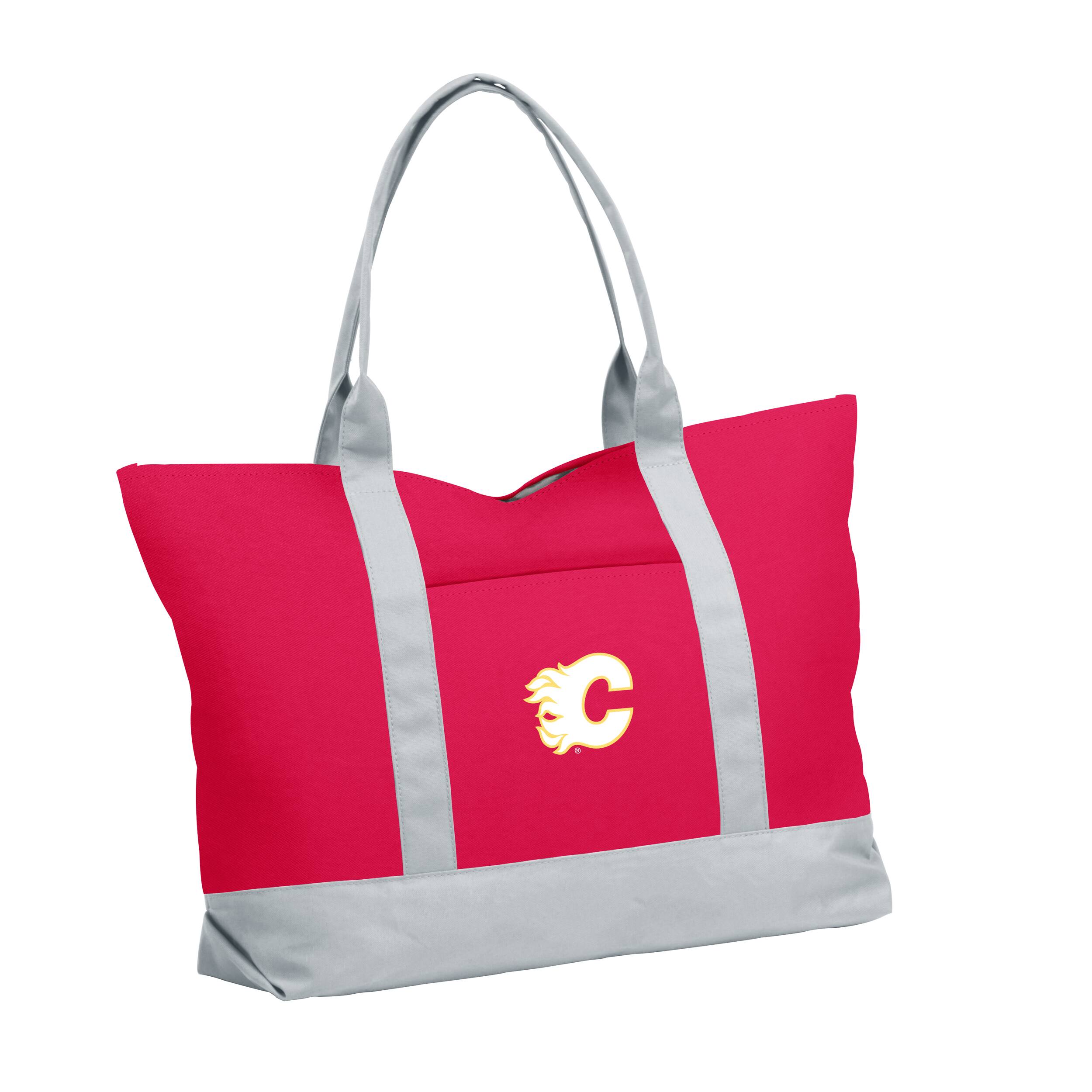 Front. Logo Brands - Red Calgary Flames Cooler Tote - Red.