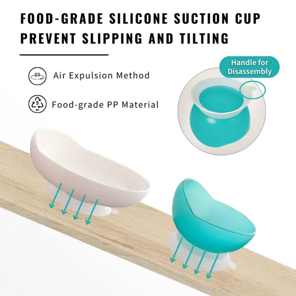 FOOD-GRADE SILICONE SUCTION CUP  
PREVENT SLIPPING AND TILTING  

- Air Expulsion Method  
- Food-grade PP Material  

Handle for Disassembly