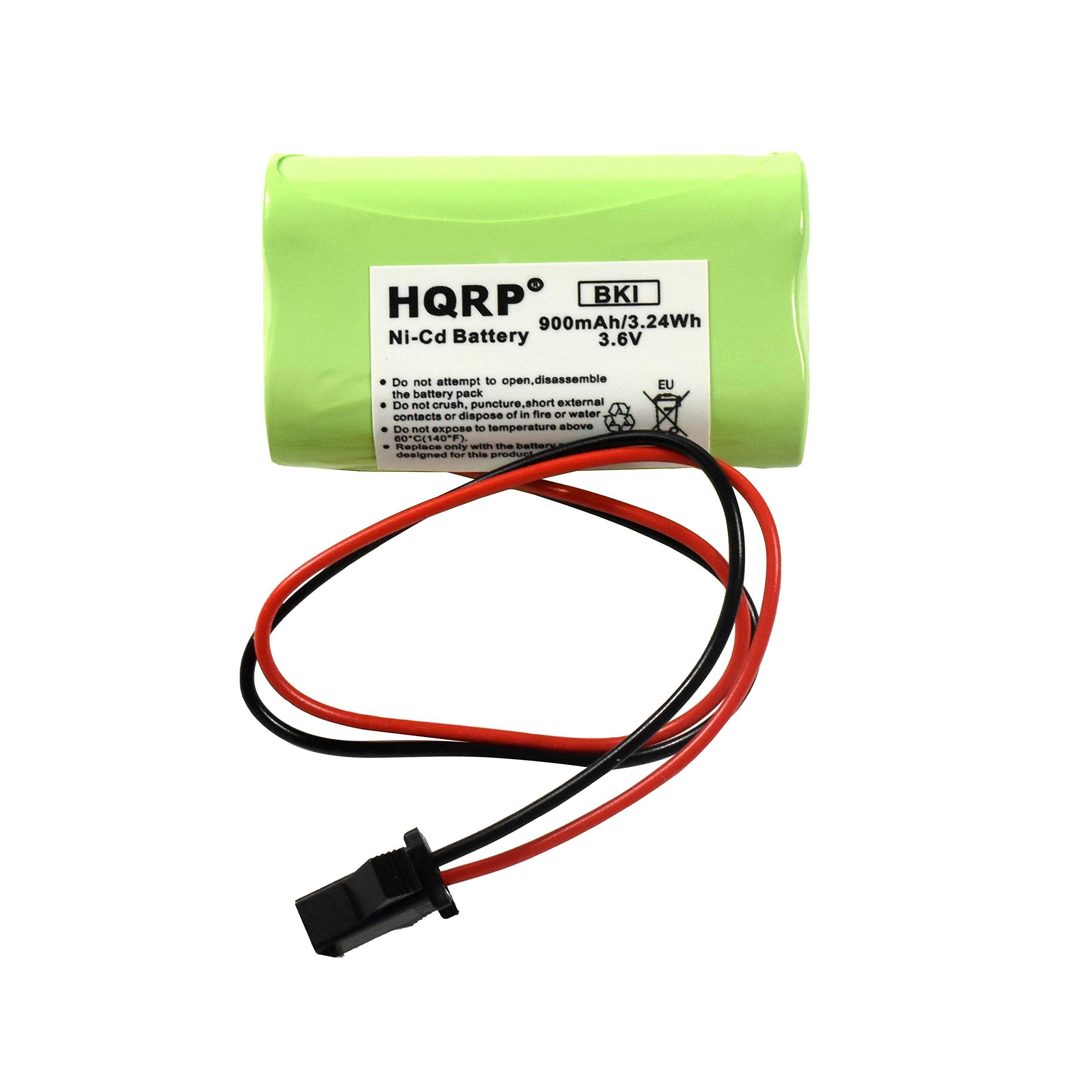 HQRP BKI 900mAh/3.24Wh Ni-Cd Battery 3.6V

- Do not attempt to open, disassemble the battery pack.
- Do not crush, puncture, short circuit, or dispose of in fire or water.
- Do not expose to temperatures above 0°C (140°F).
- Replace with the battery designed for this product.
- Dispose of in accordance with local regulations.

BKI
900mAh/3.24Wh
3.6V

Assemble
Do not expose to external
fire or water

EU