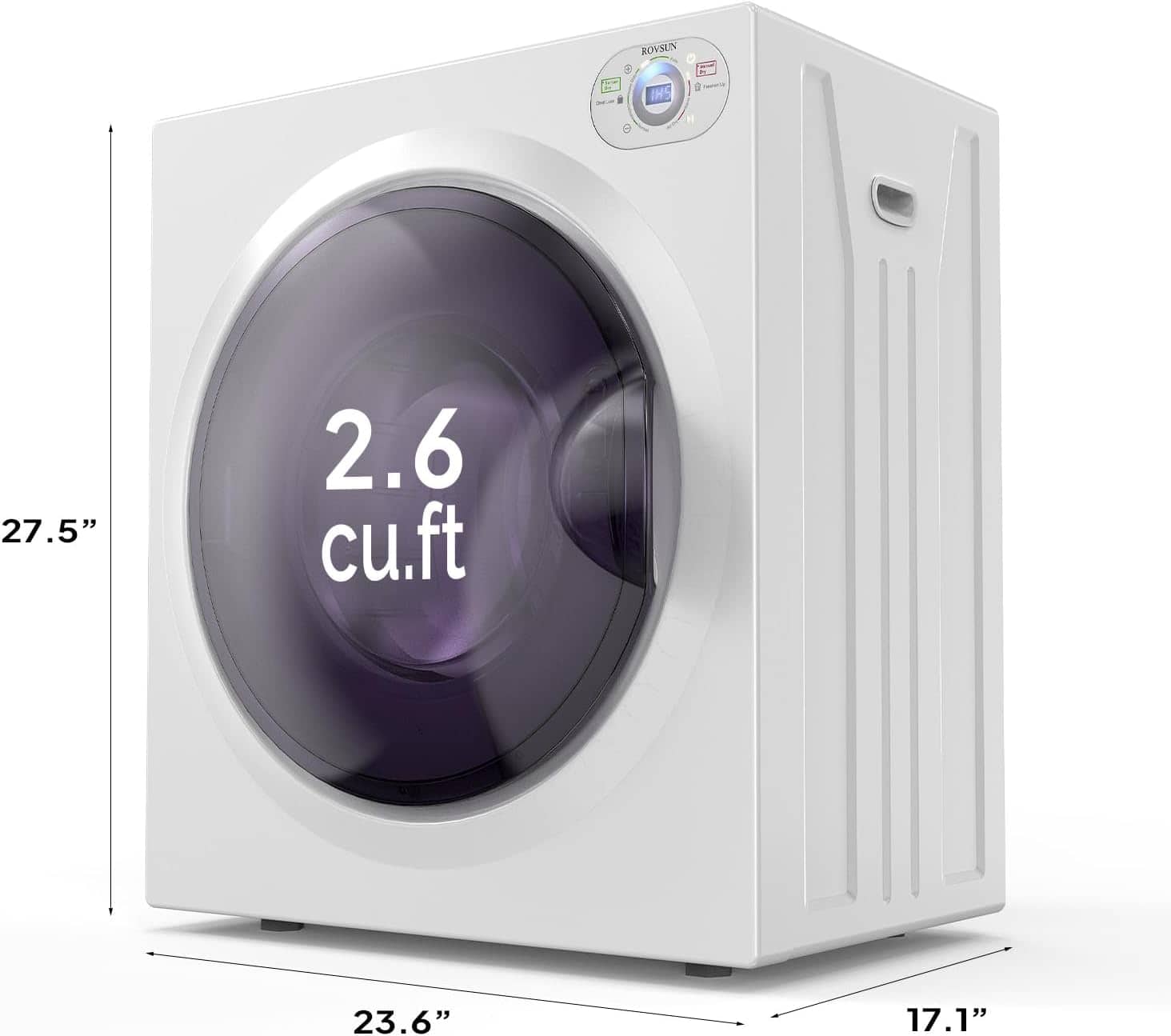 8.8LB Portable Clothes Dryer, 2.6 Cu.Ft High End Front Load Tumble