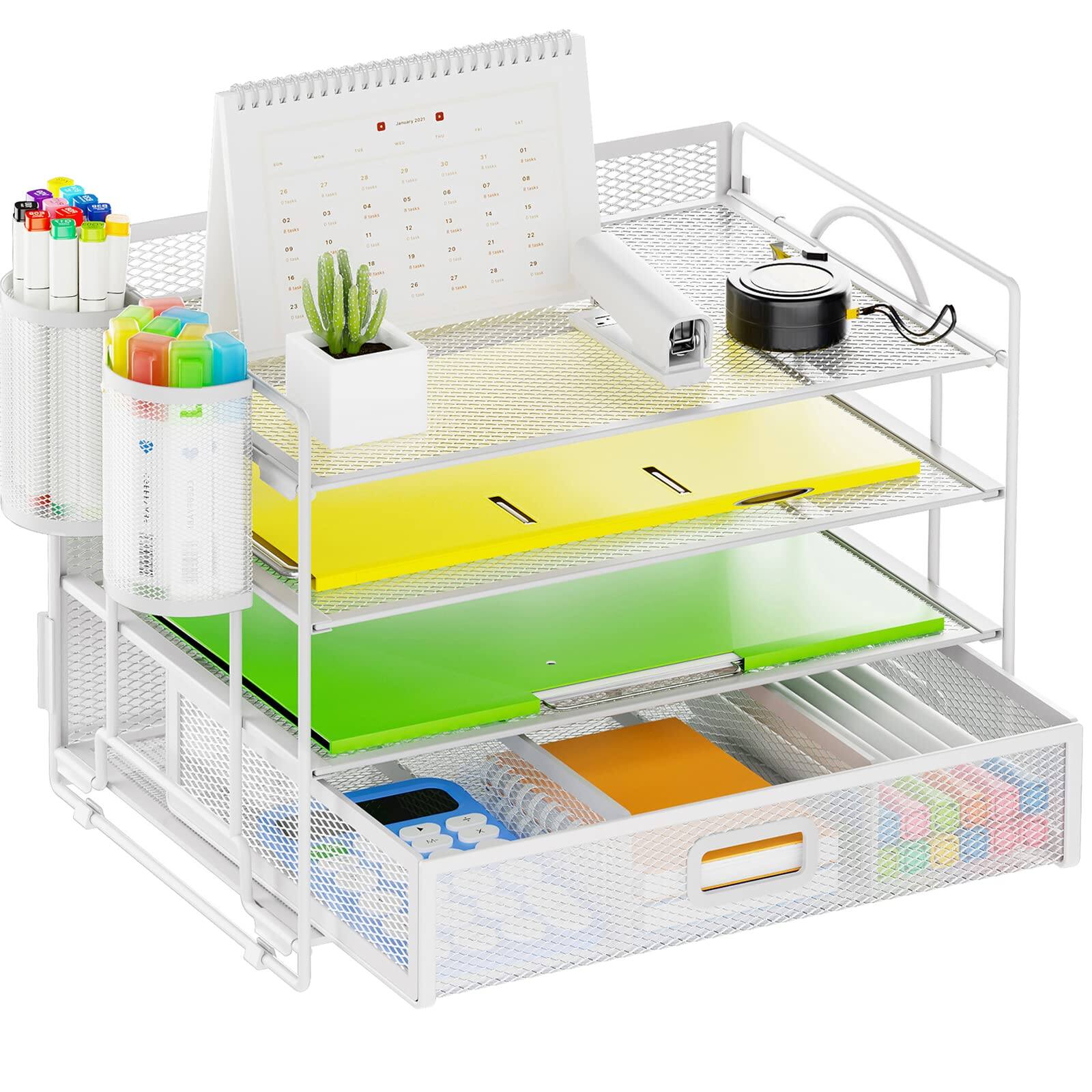 White With Pen Holder