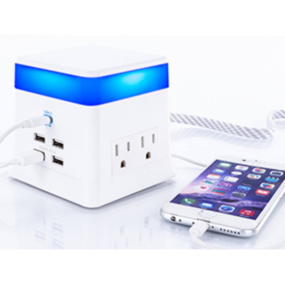 Alt View 7. CyberPower - PS406UCX4 Home Office Surge Protectors - White.