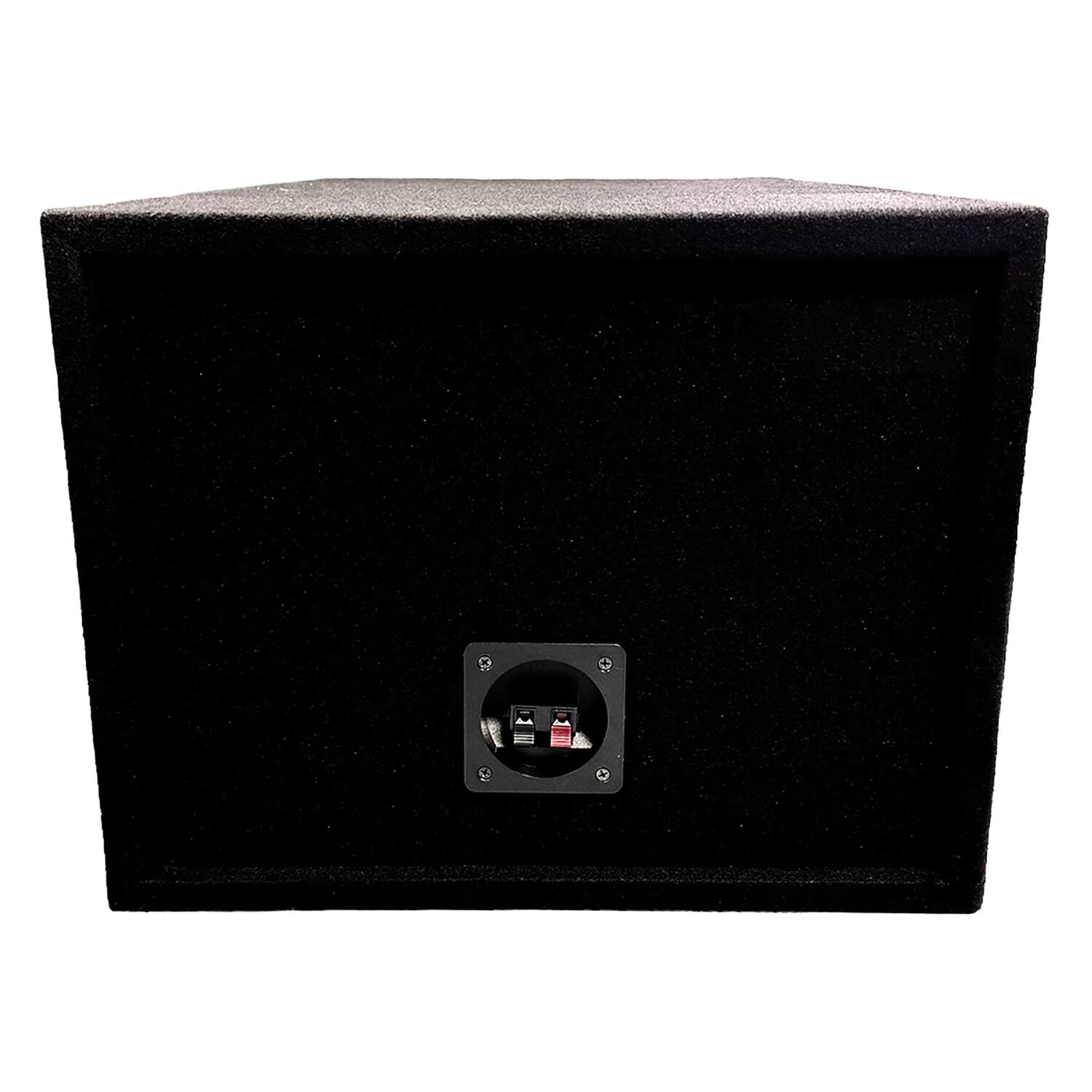 Left. King Boxes - King Boxes D10v D10v 10-in. Double-speaker Single-port Black Carpeted Enclosure - black.