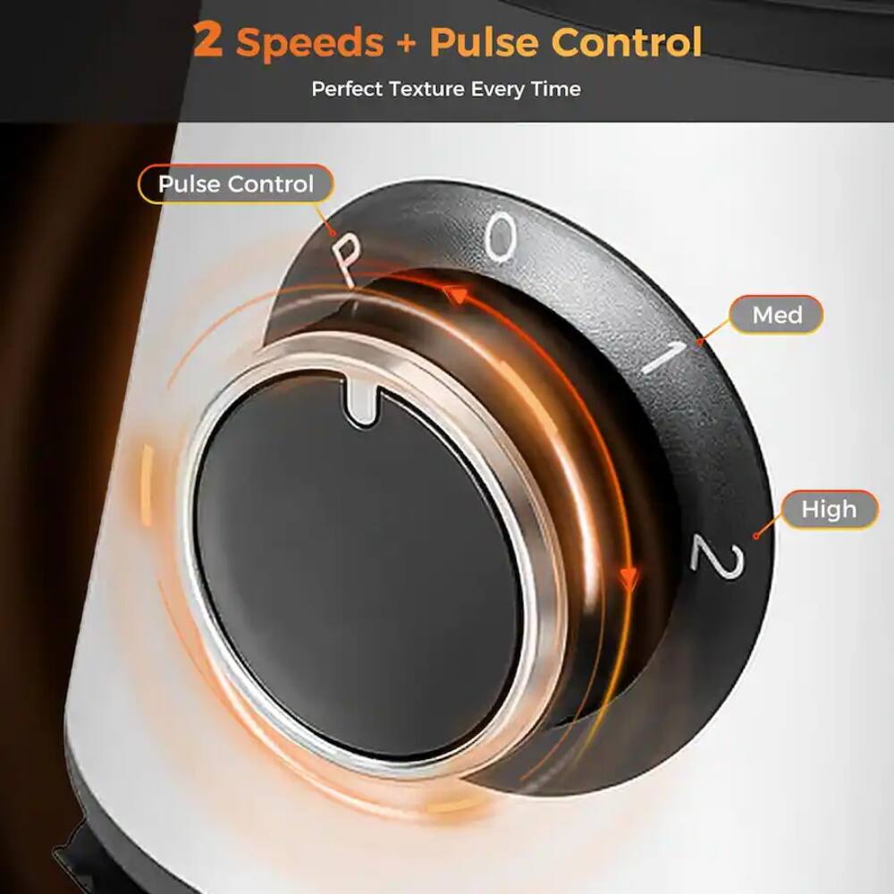 2 Speeds + Pulse Control  
Perfect Texture Every Time  

Pulse Control  
Med  
High