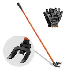 Front. VEVOR - Pallet Buster Tool, 44 Inch Carbon Steel Handle Wrecking Pry Bar, 2000 lbs Weight Capacity, Heavy Duty Deck Board - Orange.