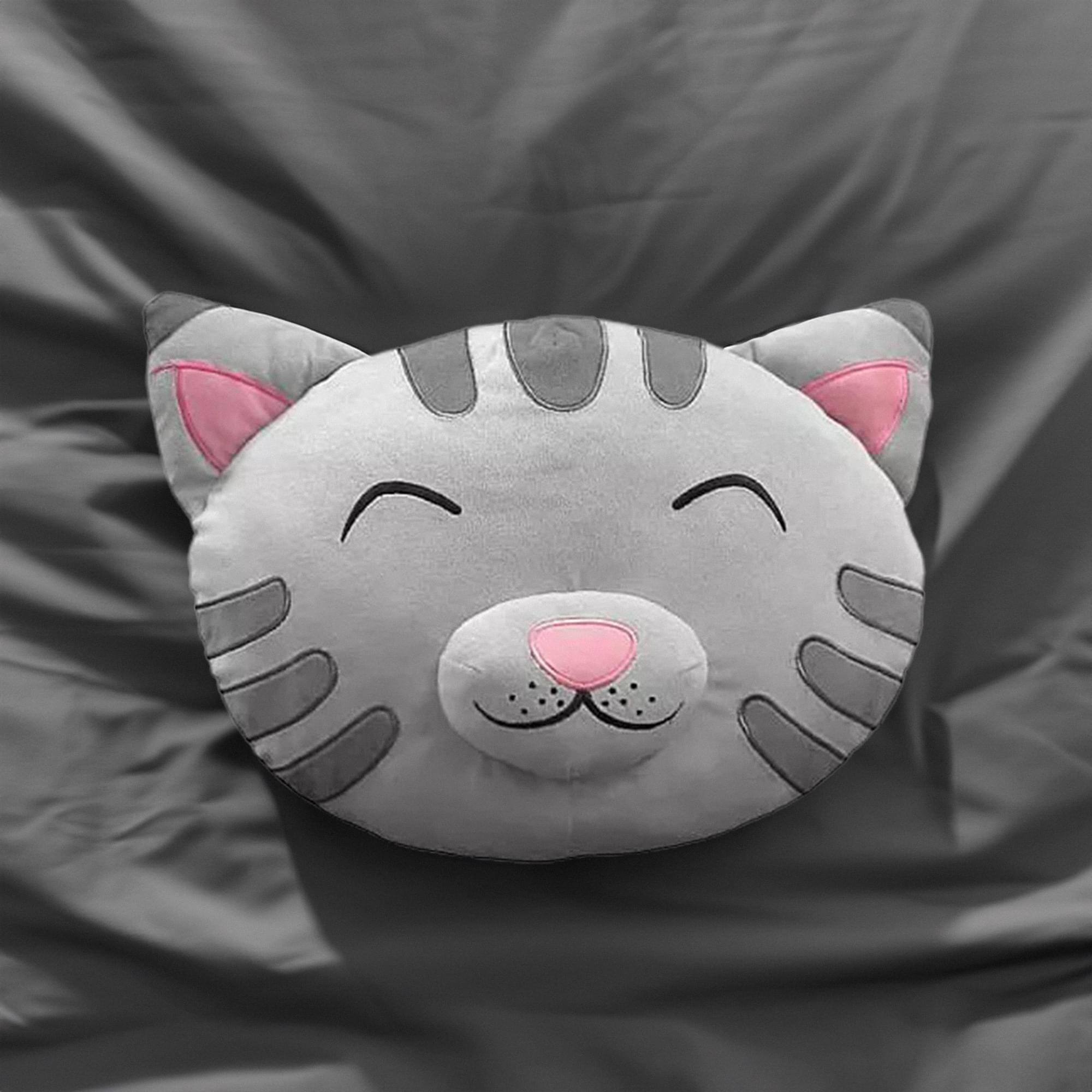 Alt View 10. Ripple Junction - Big Bang Theory Cuddly Kitty Face Plush - Gray.