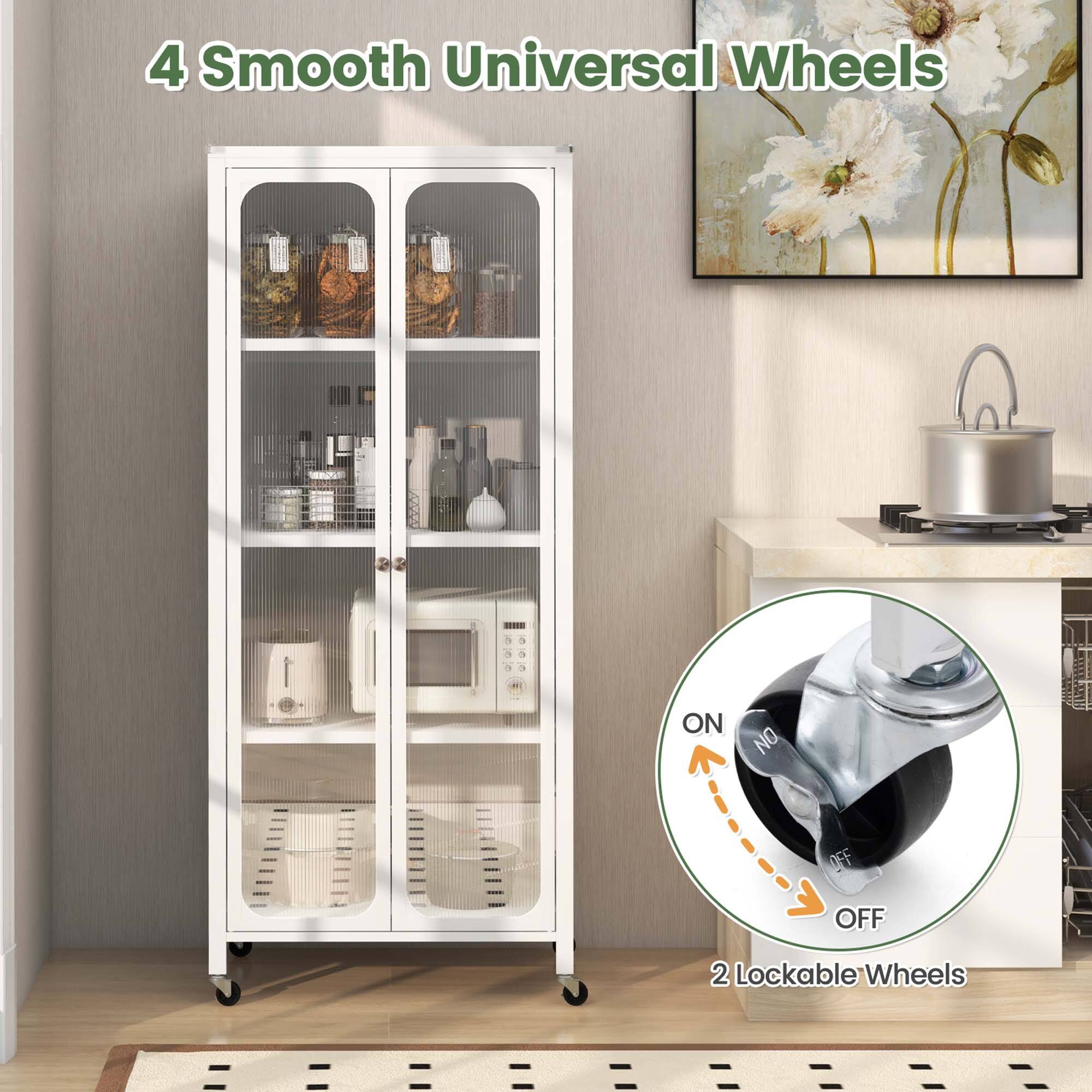 4 Smooth Universal Wheels, 2 Lockable Wheels