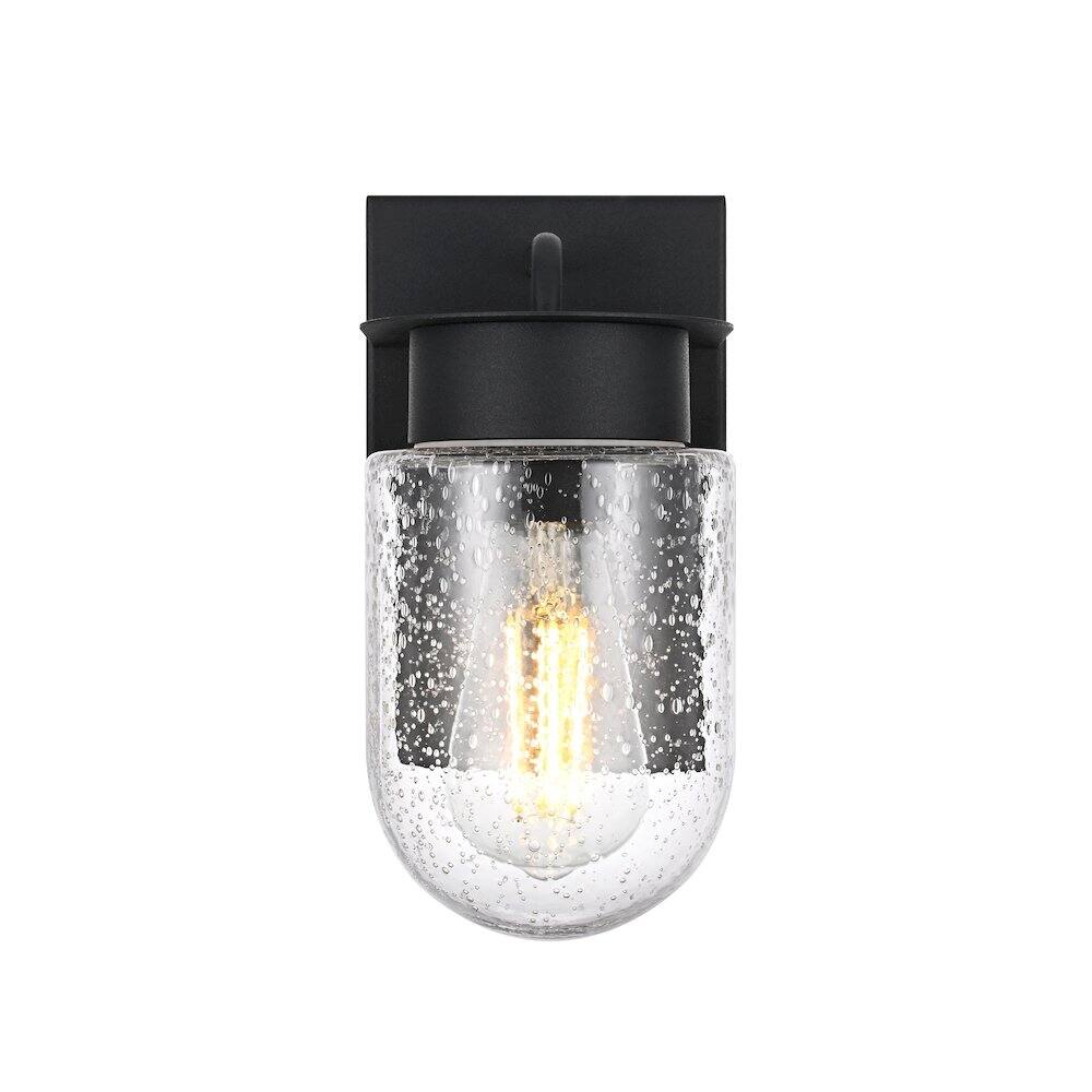 Back. Elegant Lighting - Rafael 5 Inch Outdoor Wall Sconce In Black - Black.