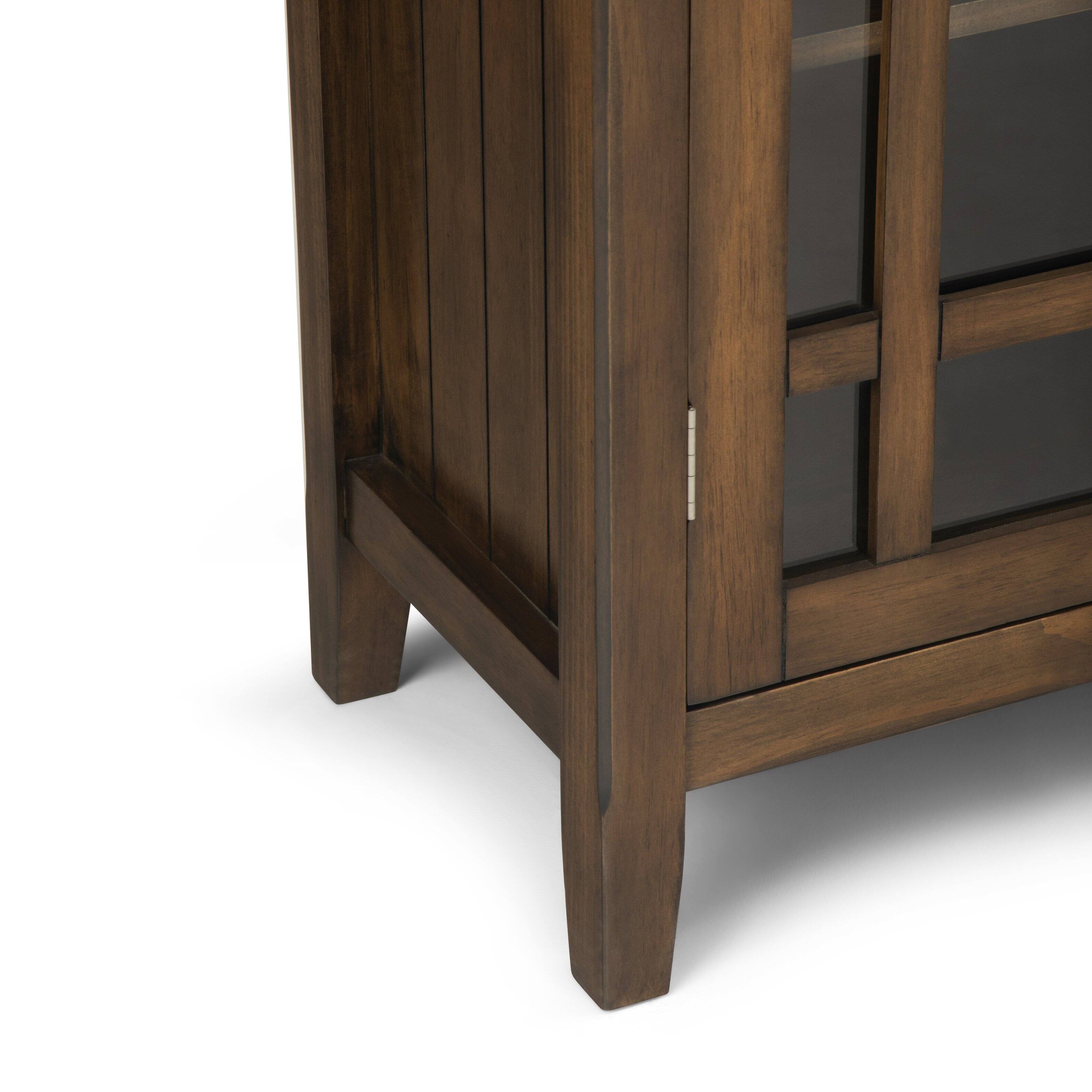 Alt View 15. Simpli Home - Bedford Solid Wood 39 inch Wide Transitional Medium Storage Cabinet - Rustic Natural Aged Brown.