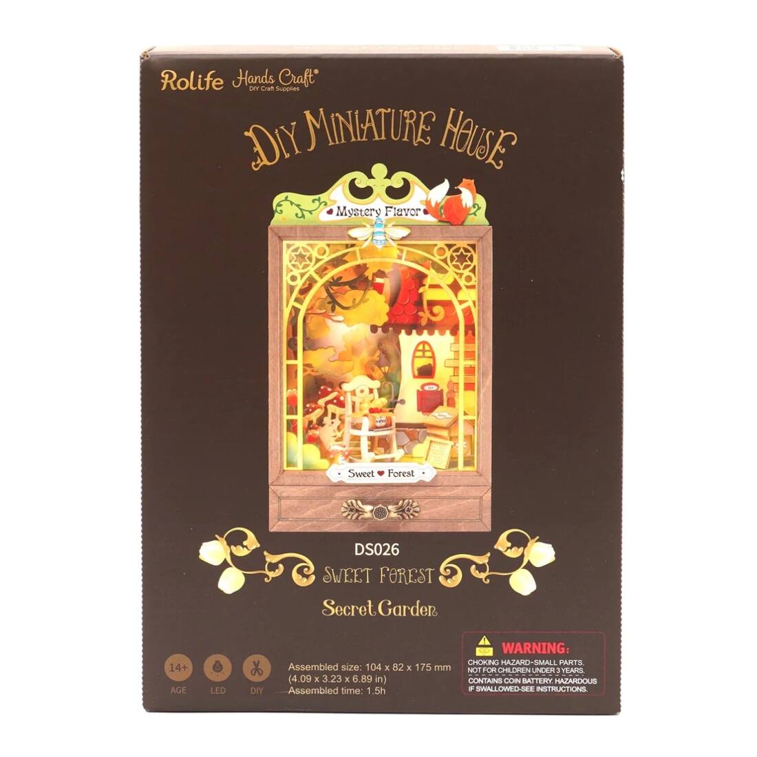 Back. 3D Puzzle - DIY 3D Box Theater Puzzle Sweet Forest 37pcs.