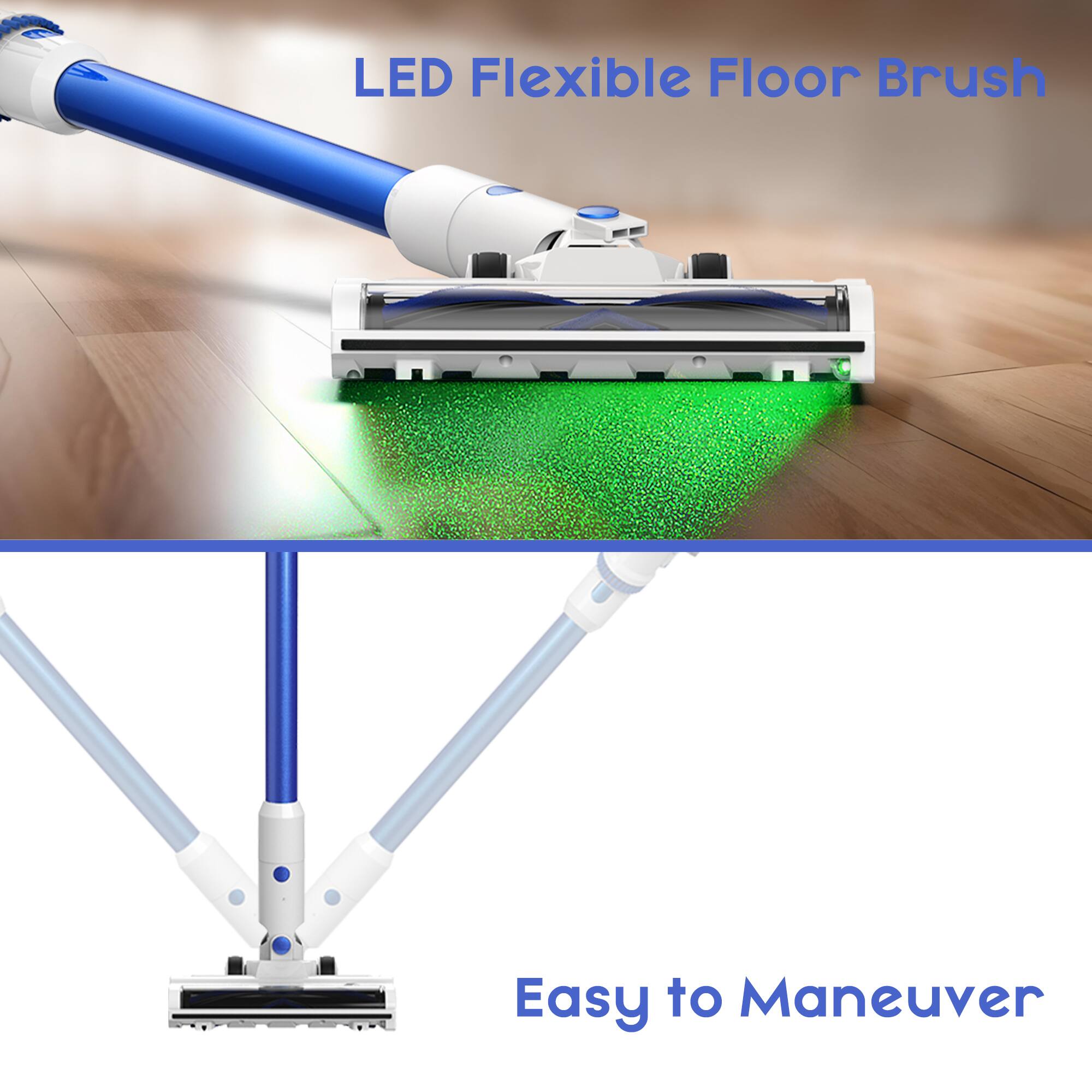 LED Flexible Floor Brush

Easy to Maneuver