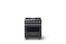 Viking - 30 in. Wide 4 Burner Pro 5 Series 4.7 Cu. Ft. Freestanding Sealed Dual Fuel Convection Range - Cast Black - Cast Black