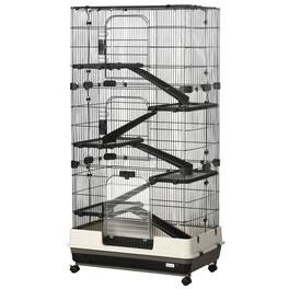 Pawhut - 6-tier Platform Rolling Small Animal Rabbit Cage for Hamsters