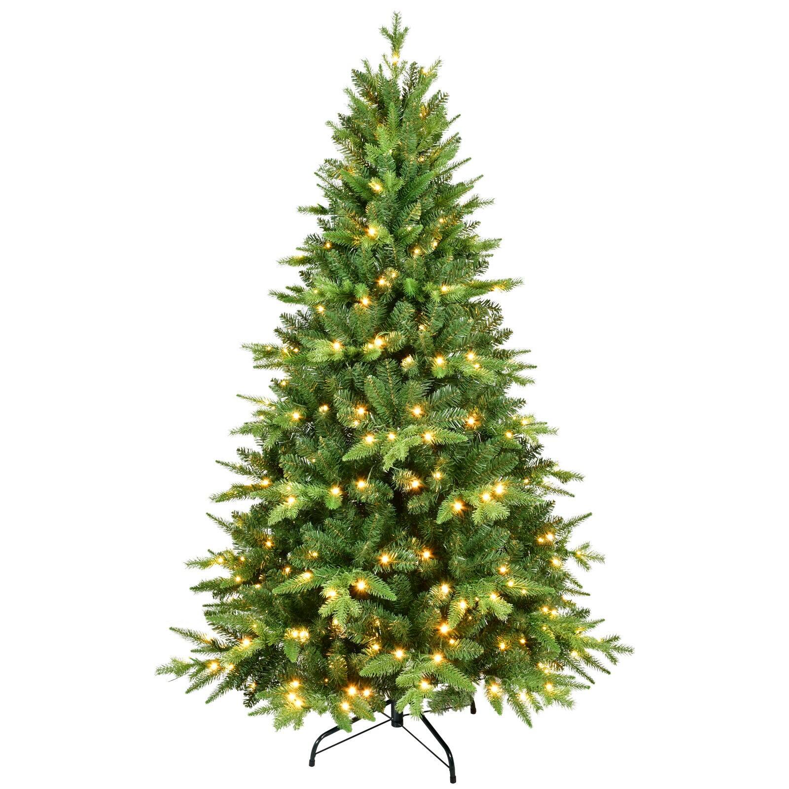 Alt View 6. BreeBe - 5ft Pre-Lit Christmas Tree with 250 Warm White LED Lights - Green.