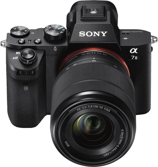 Sony - Alpha a7 II Full-Frame Mirrorless Video Camera with 28-70mm Lens - Black TODAY ONLY At Best Buy