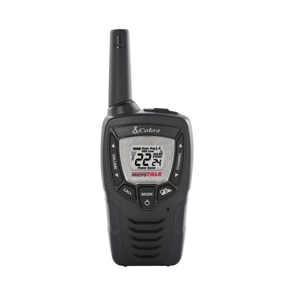 Angle View: Cobra - microTALK 23-Mile 22-channel FRS/GMRS 2-Way Radios (Pair) - Black