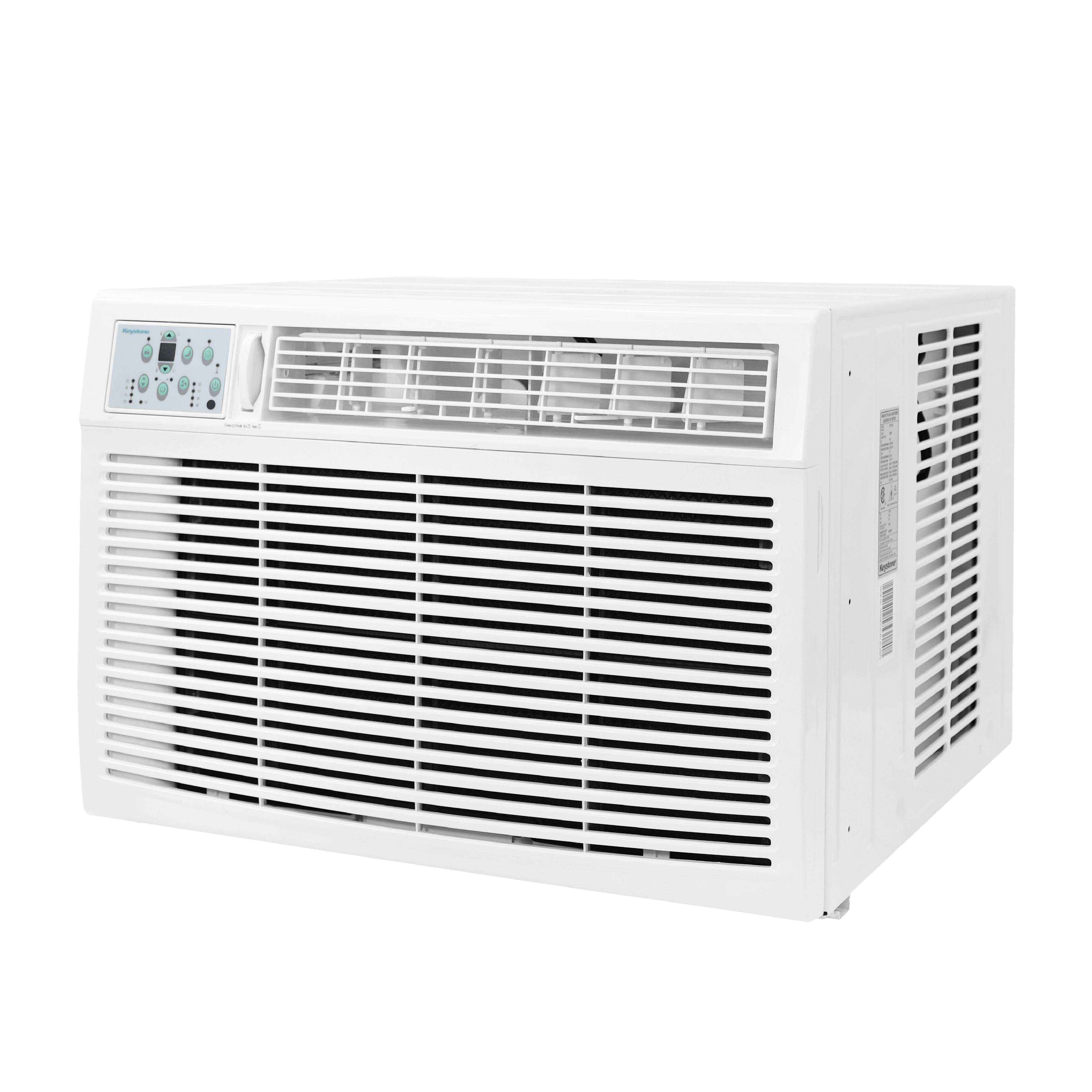 Alt View 11. Keystone - Keystone 23,200/22,900 BTU 230V Window Air Conditioner with 16,000 BTU Supplemental Heat Function - White.