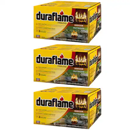 duraflame FIRELOGS
FAST LIGHTING - LIGHTS FULLY IN LESS THAN 5 MINUTES
BURNS CLEANER THAN WOOD
3 HOURS
USA
6 - 4.5 IN x 12.4 IN (11.4 cm x 31.5 cm)
NET WT/ PESO NETO 7.1 lb (3.22 kg)
duraflame FIRELOGS
FAST LIGHTING - LIGHTS FULLY IN LESS THAN 5 MINUTES
BURNS CLEANER THAN WOOD
3 HOURS
USA
6 - 4.5 IN x 12.4 IN (11.4 cm x 31.5 cm)
NET WT/ PESO NETO 7.1 lb (3.22 kg)
duraflame FIRELOGS
FAST LIGHTING - LIGHTS FULLY IN LESS THAN 5 MINUTES
BURNS CLEANER THAN WOOD
3 HOURS
USA
6 - 4.5 IN x 12.4 IN (11.4 cm x 31.5 cm)
NET WT/ PESO NETO 7.1 lb